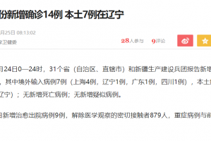 31省份新增确诊33例-31省份新增确诊病例33例