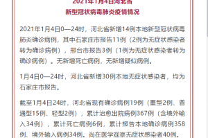河北新增43例无症状感染者-河北新增4例本地确诊13例无症状