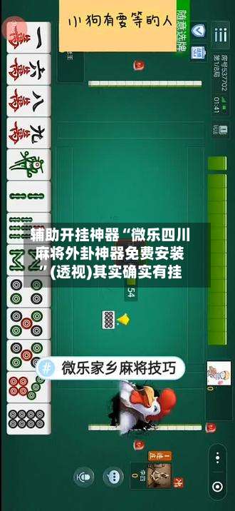 辅助开挂神器“微乐四川麻将外卦神器免费安装”(透视)其实确实有挂-第1张图片