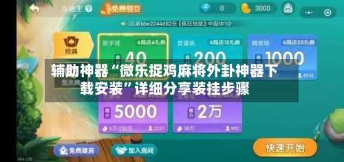 辅助神器“微乐捉鸡麻将外卦神器下载安装	”详细分享装挂步骤-第2张图片
