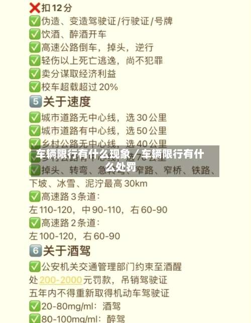 车辆限行有什么现象/车辆限行有什么处罚-第1张图片