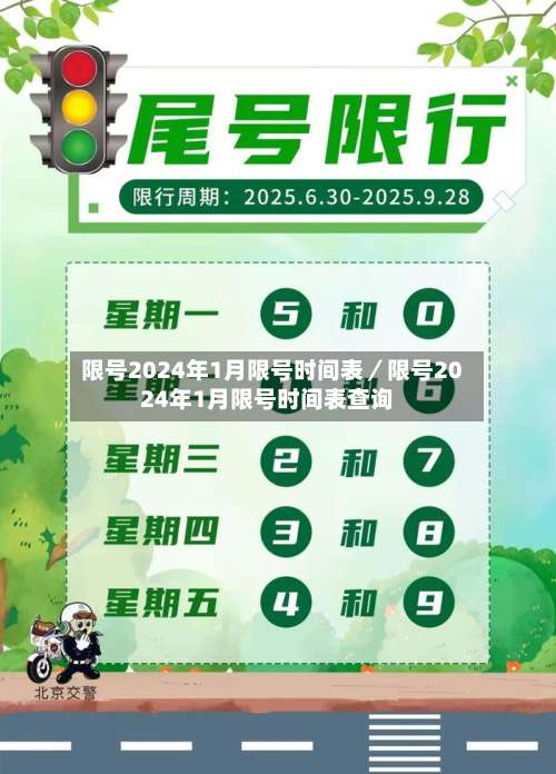 限号2024年1月限号时间表/限号2024年1月限号时间表查询-第1张图片